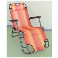 Кресло-шезлонг 153x60x80см до 120кг, 2реж. (текстилен/сталь d=2/19мм), E1M